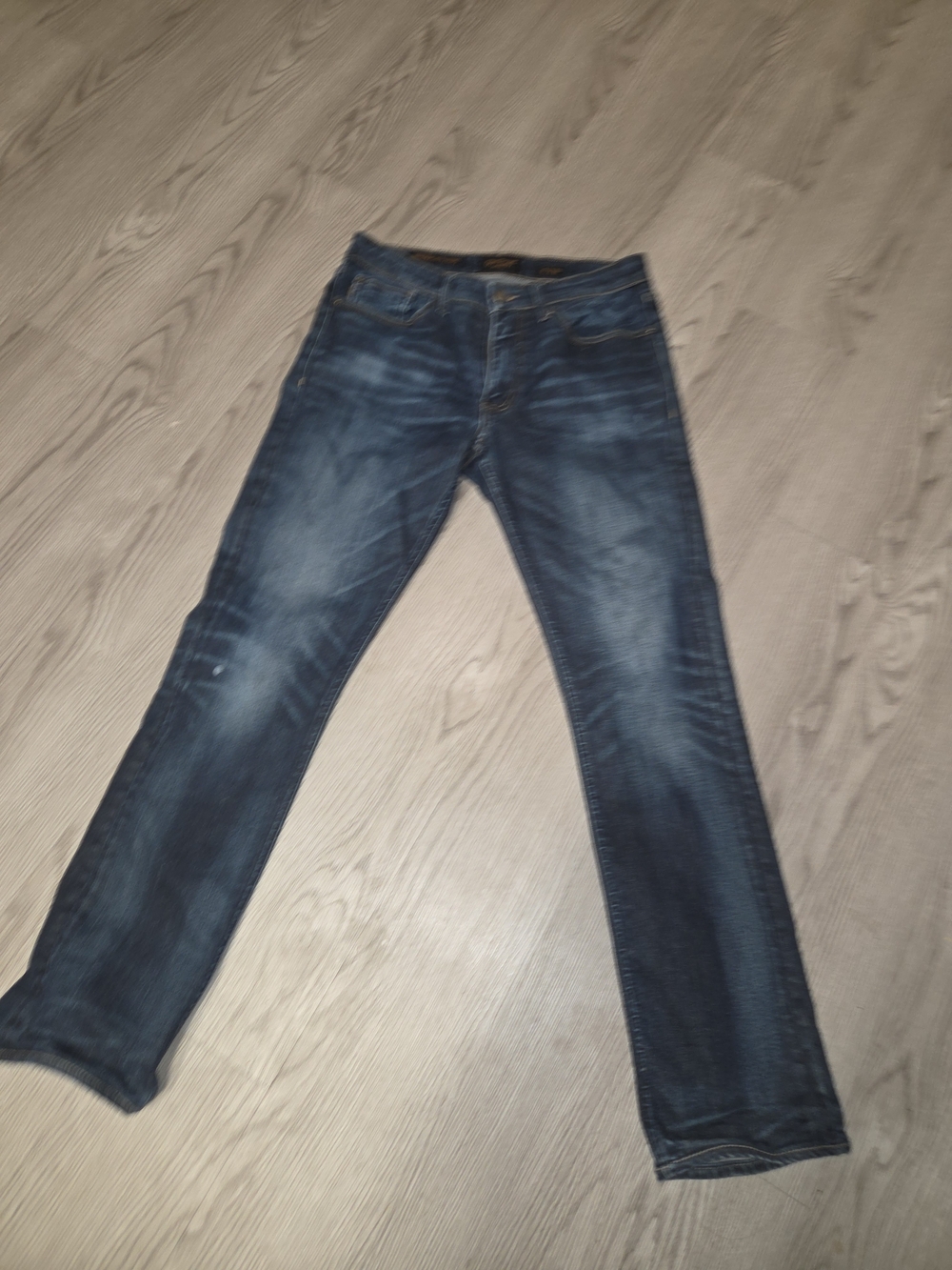 Outpost Makers Original Straight Dark Blue Washed Jeans